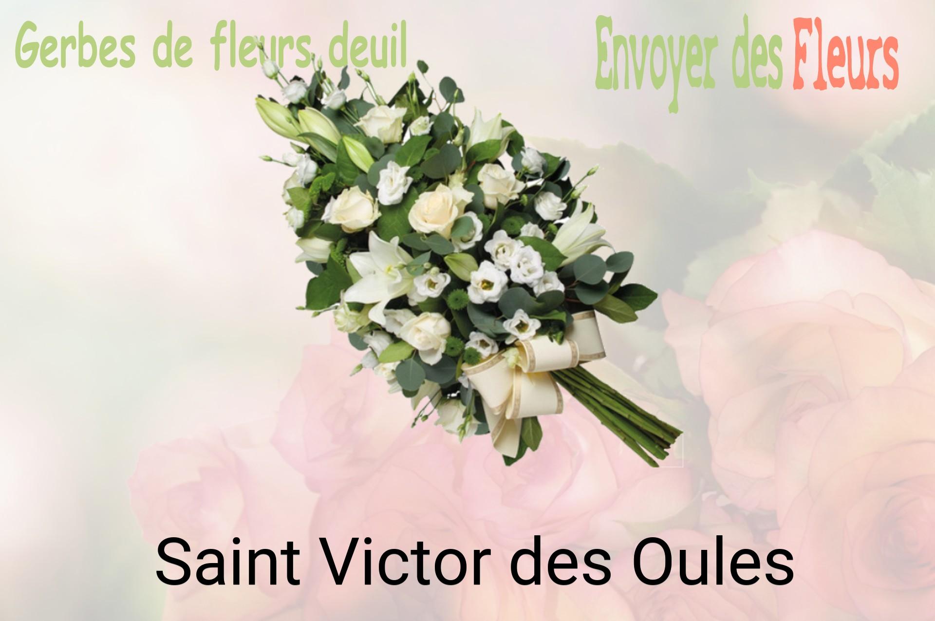 Gerbe de fleurs de deuil livrée à Saint-Victor-des-Oules